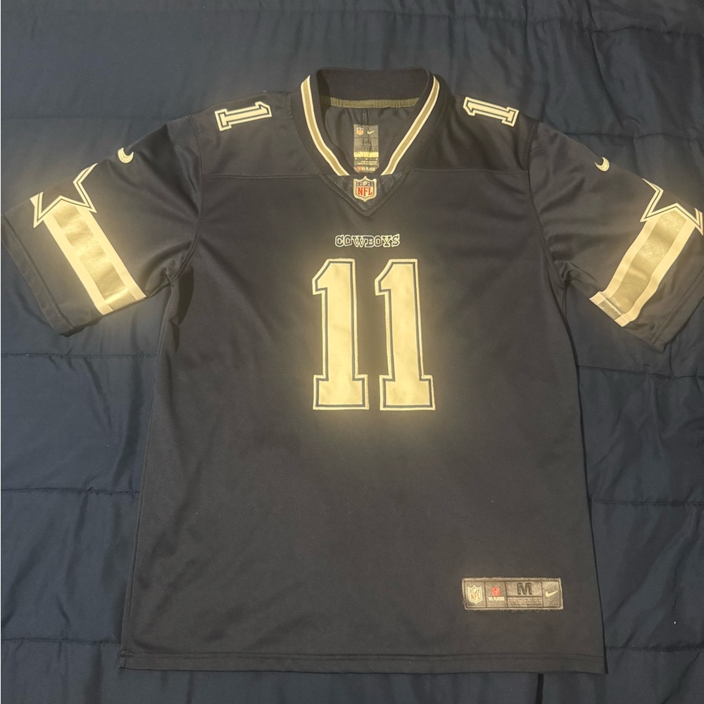 NFL Cowboys Jersey Navy and Silver